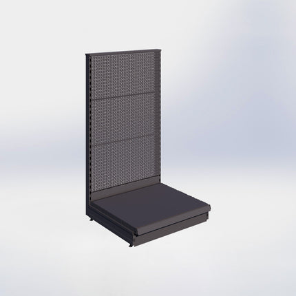 Kopstelling perforatie - H140 x B80 x D67 cm - 1 niveau - Antraciet