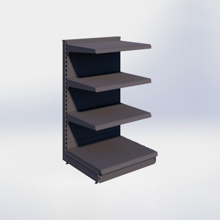 Kopstelling - H140 x B80 x D67 cm - 4 niveaus - Antraciet