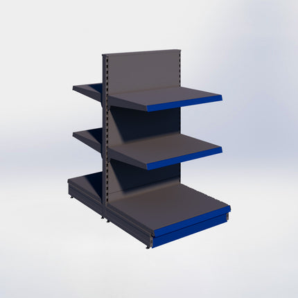 Middenstelling - H140 x B80 x D67 cm - 3 niveaus - Antraciet