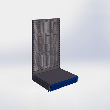 Kopstelling perforatie - H140 x B80 x D67 cm - 1 niveau - Antraciet