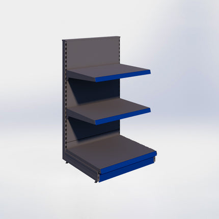 Kopstelling - H140 x B80 x D67 cm - 3 niveaus - Antraciet