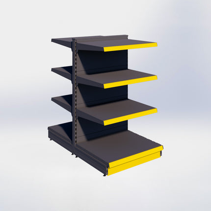 Middenstelling - H140 x B80 x D67 cm - 4 niveaus - Antraciet