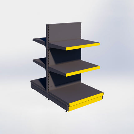 Middenstelling - H140 x B80 x D67 cm - 3 niveaus - Antraciet