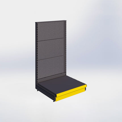 Kopstelling perforatie - H140 x B80 x D67 cm - 1 niveau - Antraciet