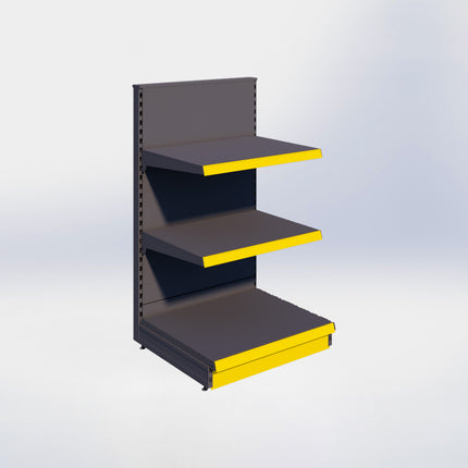 Kopstelling - H140 x B80 x D67 cm - 3 niveaus - Antraciet