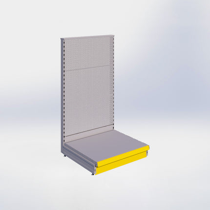Kopstelling perforatie - H140 x B80 x D67 cm - 1 niveau - Grijs