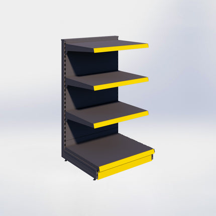 Kopstelling - H140 x B80 x D67 cm - 4 niveaus - Antraciet