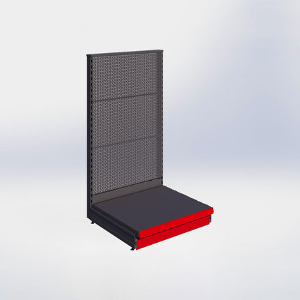 Kopstelling perforatie - H140 x B80 x D67 cm - 1 niveau - Antraciet