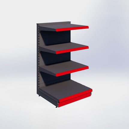 Kopstelling - H140 x B80 x D67 cm - 4 niveaus - Antraciet