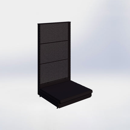 Kopstelling perforatie - H140 x B80 x D67 cm - 1 niveau - Zwart