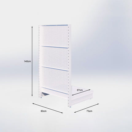 Kopstelling perforatie - H140 x B80 x D67 cm - 1 niveau - Antraciet