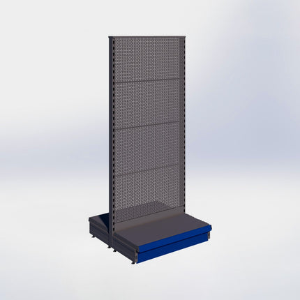 Middenstelling perforatie - H180 x B80 x D37 cm - 1 niveau - Antraciet