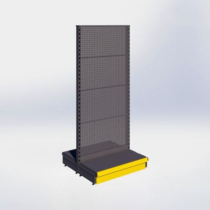 Middenstelling perforatie - H180 x B80 x D37 cm - 1 niveau - Antraciet