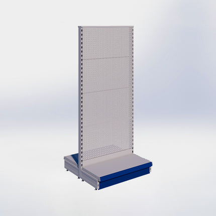 Middenstelling perforatie - H180 x B80 x D37 cm - 1 niveau - Grijs