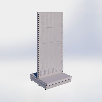 Middenstelling perforatie - H180 x B80 x D37 cm - 1 niveau - Grijs