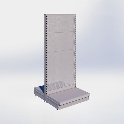 Middenstelling perforatie - H180 x B80 x D47 cm - 1 niveau - Grijs