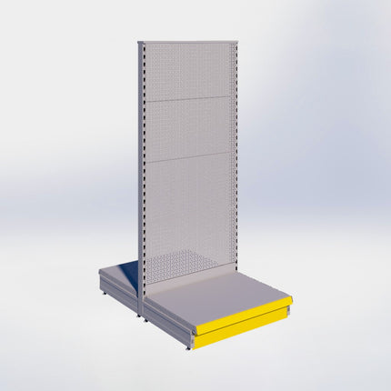 Middenstelling perforatie - H180 x B80 x D57 cm - 1 niveau - Grijs