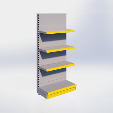 Kopstelling - H180 x B80 x D37 cm - 4 niveaus - Grijs