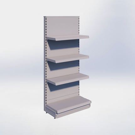 Kopstelling - H180 x B80 x D37 cm - 4 niveaus - Grijs