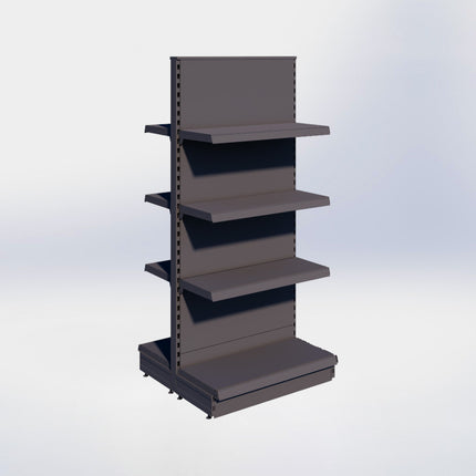 Middenstelling - H180 x B80 x D37 cm - 4 niveaus - Antraciet