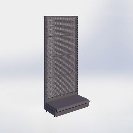 Kopstelling perforatie - H180 x B80 x D37 cm - 1 niveau - Antraciet