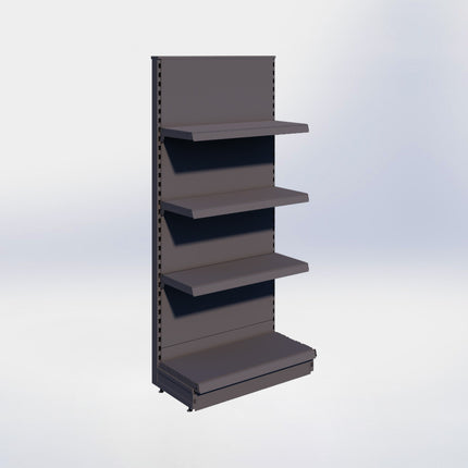 Kopstelling - H180 x B80 x D37 cm - 4 niveaus - Antraciet