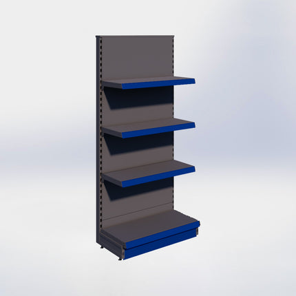 Kopstelling - H180 x B80 x D37 cm - 4 niveaus - Antraciet