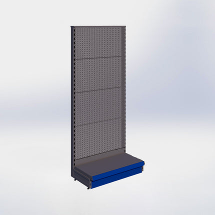 Kopstelling perforatie - H180 x B80 x D37 cm - 1 niveau - Antraciet