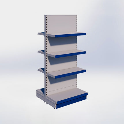 Middenstelling - H180 x B80 x D37 cm - 4 niveaus - Grijs