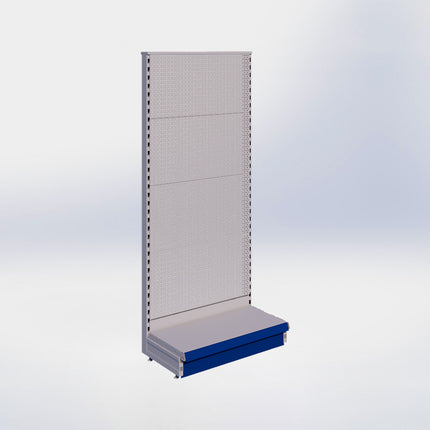 Kopstelling perforatie - H180 x B80 x D37 cm - 1 niveau - Grijs