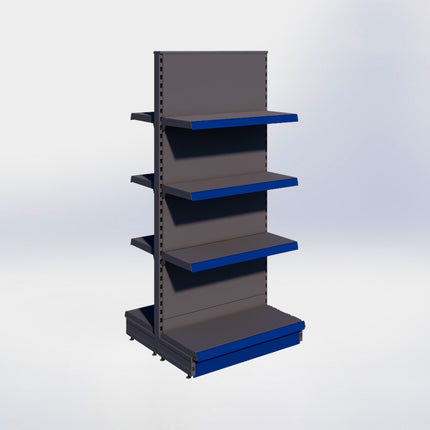 Middenstelling - H180 x B80 x D37 cm - 4 niveaus - Antraciet