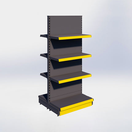 Middenstelling - H180 x B80 x D37 cm - 4 niveaus - Antraciet