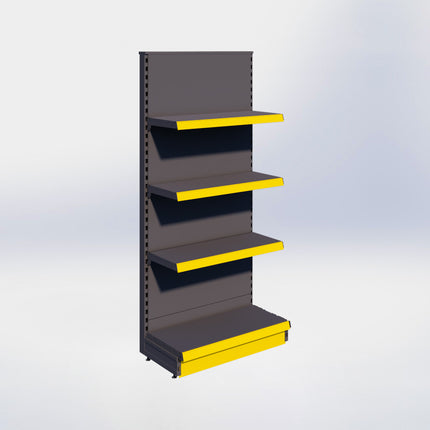 Kopstelling - H180 x B80 x D37 cm - 4 niveaus - Antraciet