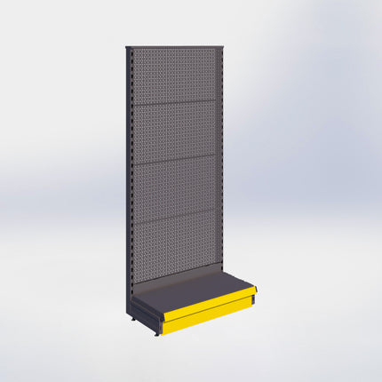 Kopstelling perforatie - H180 x B80 x D37 cm - 1 niveau - Antraciet