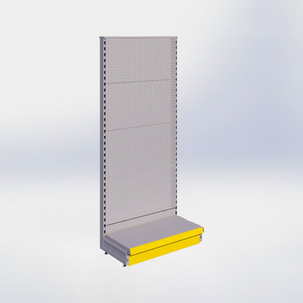 Kopstelling perforatie - H180 x B80 x D37 cm - 1 niveau - Grijs