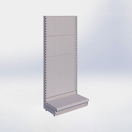 Kopstelling perforatie - H180 x B80 x D37 cm - 1 niveau - Grijs