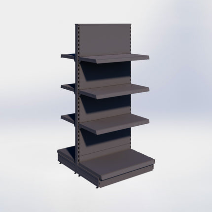 Middenstelling - H180 x B80 x D47 cm - 4 niveaus - Antraciet