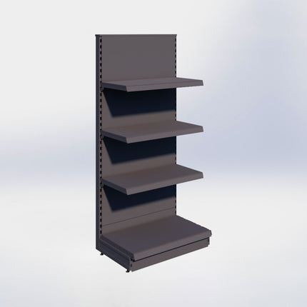 Kopstelling - H180 x B80 x D47 cm - 4 niveaus - Antraciet