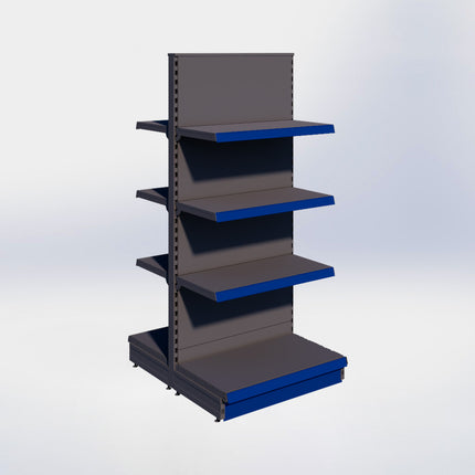 Middenstelling - H180 x B80 x D47 cm - 4 niveaus - Antraciet