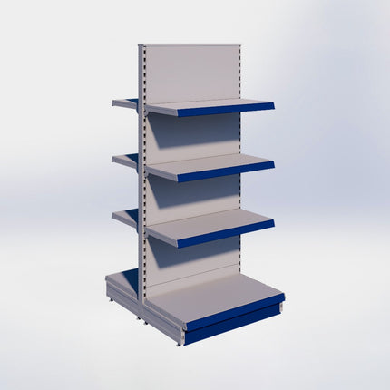 Middenstelling - H180 x B80 x D47 cm - 4 niveaus - Grijs