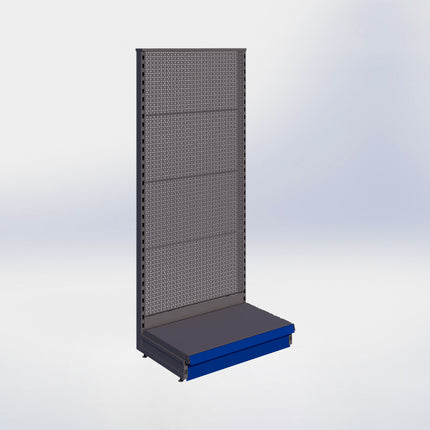 Kopstelling perforatie - H180 x B80 x D47 cm - 1 niveau - Antraciet