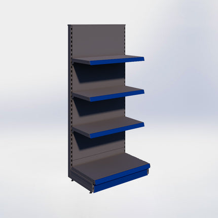 Kopstelling - H180 x B80 x D47 cm - 4 niveaus - Antraciet