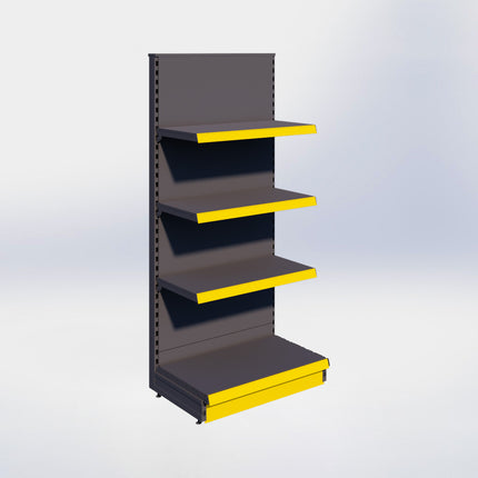 Kopstelling - H180 x B80 x D47 cm - 4 niveaus - Antraciet