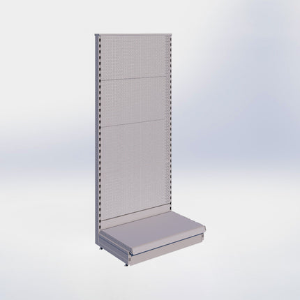 Kopstelling perforatie - H180 x B80 x D47 cm - 1 niveau - Grijs