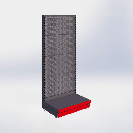 Kopstelling perforatie - H180 x B80 x D47 cm - 1 niveau - Antraciet