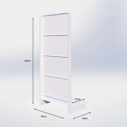 Kopstelling perforatie - H180 x B80 x D47 cm - 1 niveau - Antraciet