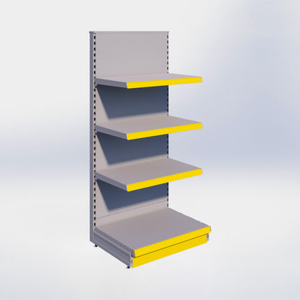 Kopstelling - H180 x B80 x D57 cm - 4 niveaus - Grijs