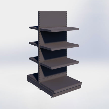 Middenstelling - H180 x B80 x D57 cm - 4 niveaus - Antraciet