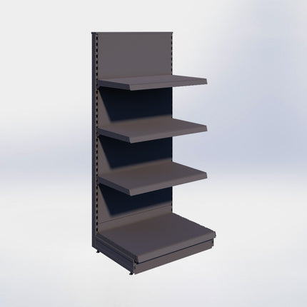 Kopstelling - H180 x B80 x D57 cm - 4 niveaus - Antraciet