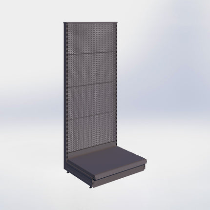 Kopstelling perforatie - H180 x B80 x D57 cm - 1 niveau - Antraciet